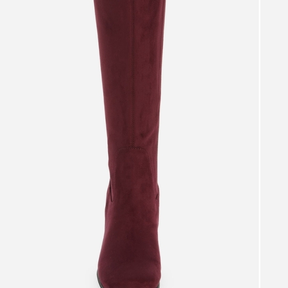 Jeffrey Campbell Red Heeled Boots Sleek Design - Picture 3 of 6